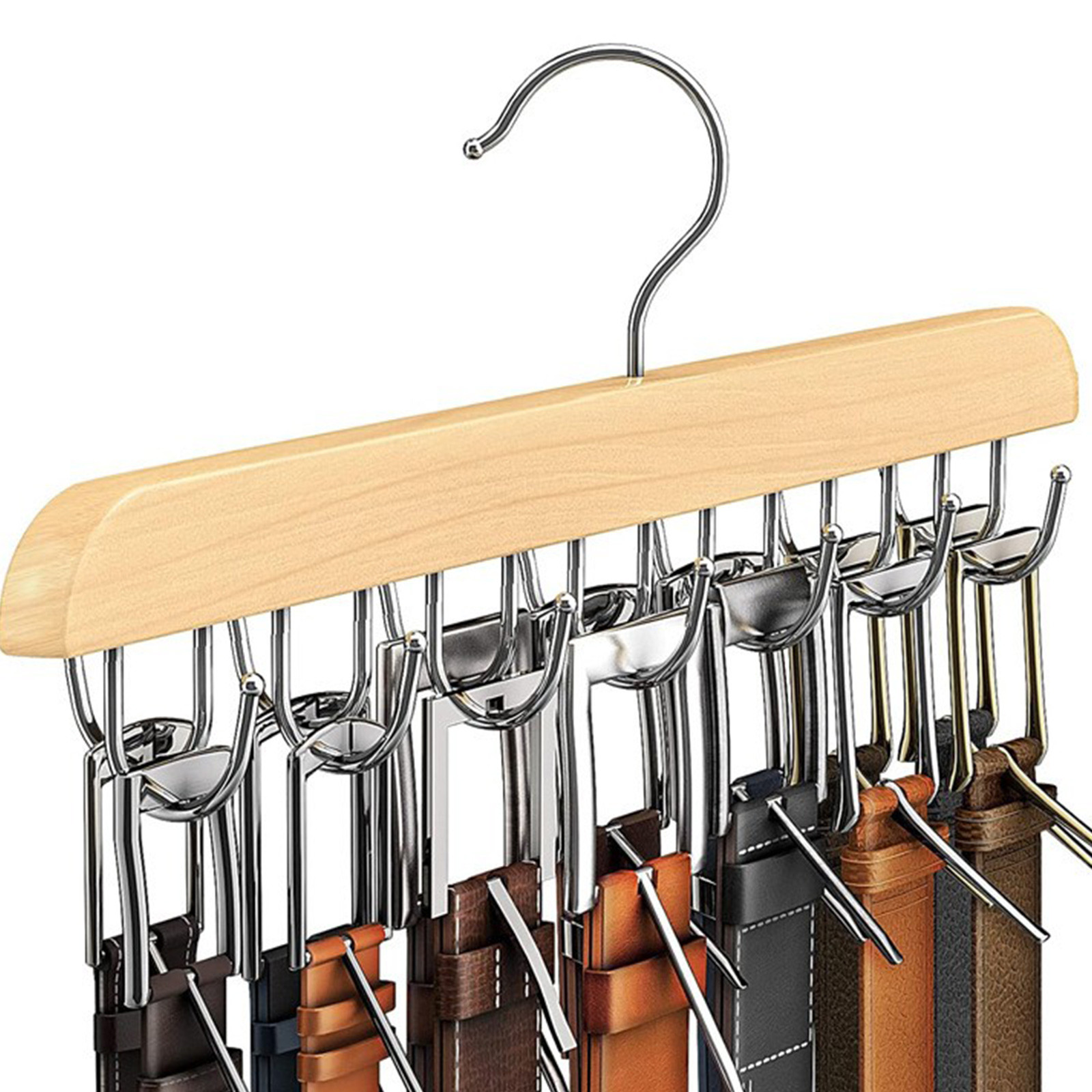 Men'S Accessories Wardrobe - Perchero de madera para cinturón de