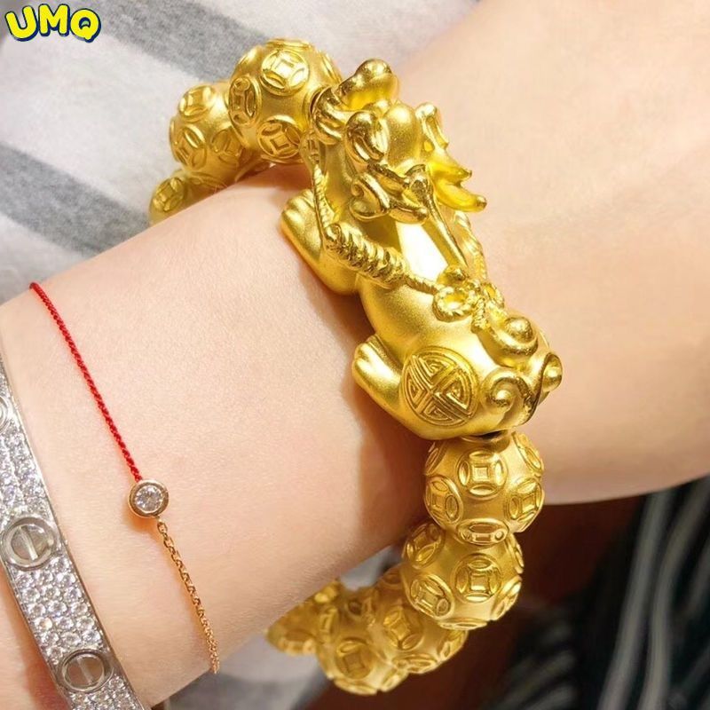 Bead Bracelet Men - Pulsera de oro 100% auténtico para