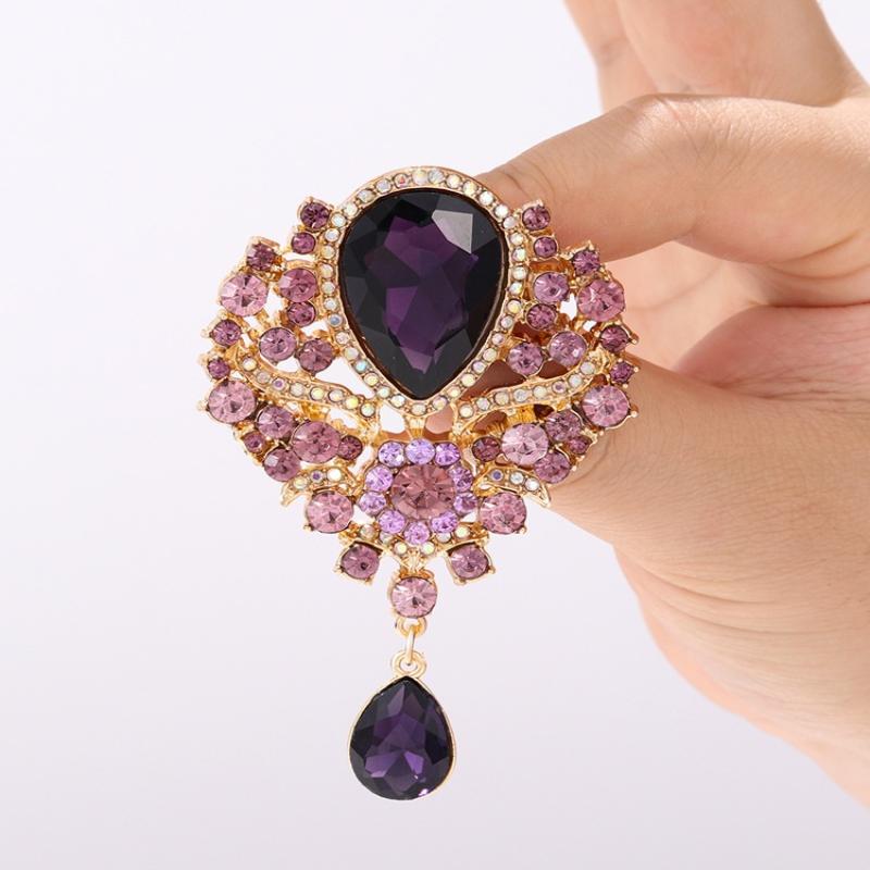 Men Accessories Bouquet - 1 Broche de Cristal Transparente con