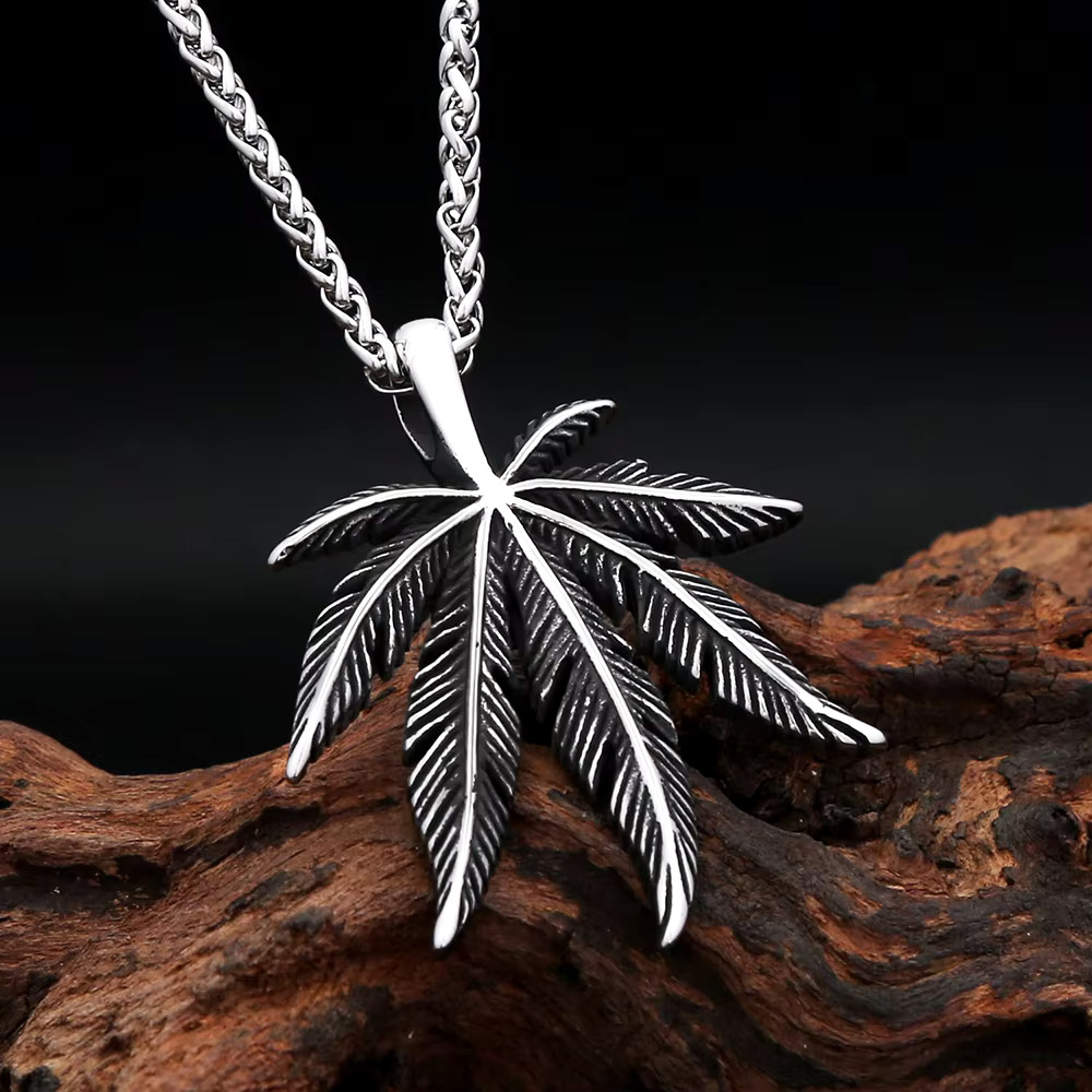Men'S Vacation Accessories - Collar con colgante de hoja de
