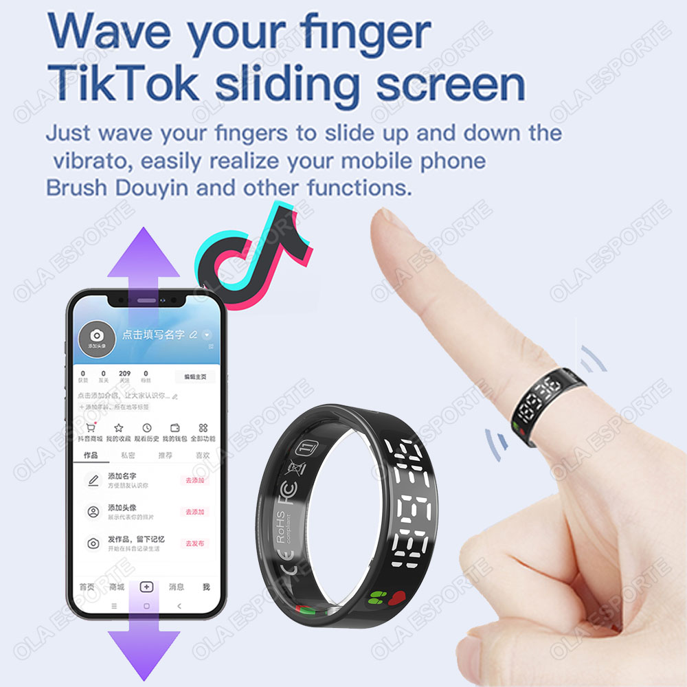 Anillo inteligente SR08 con ca - Men'S Accessories Display reseña y precio