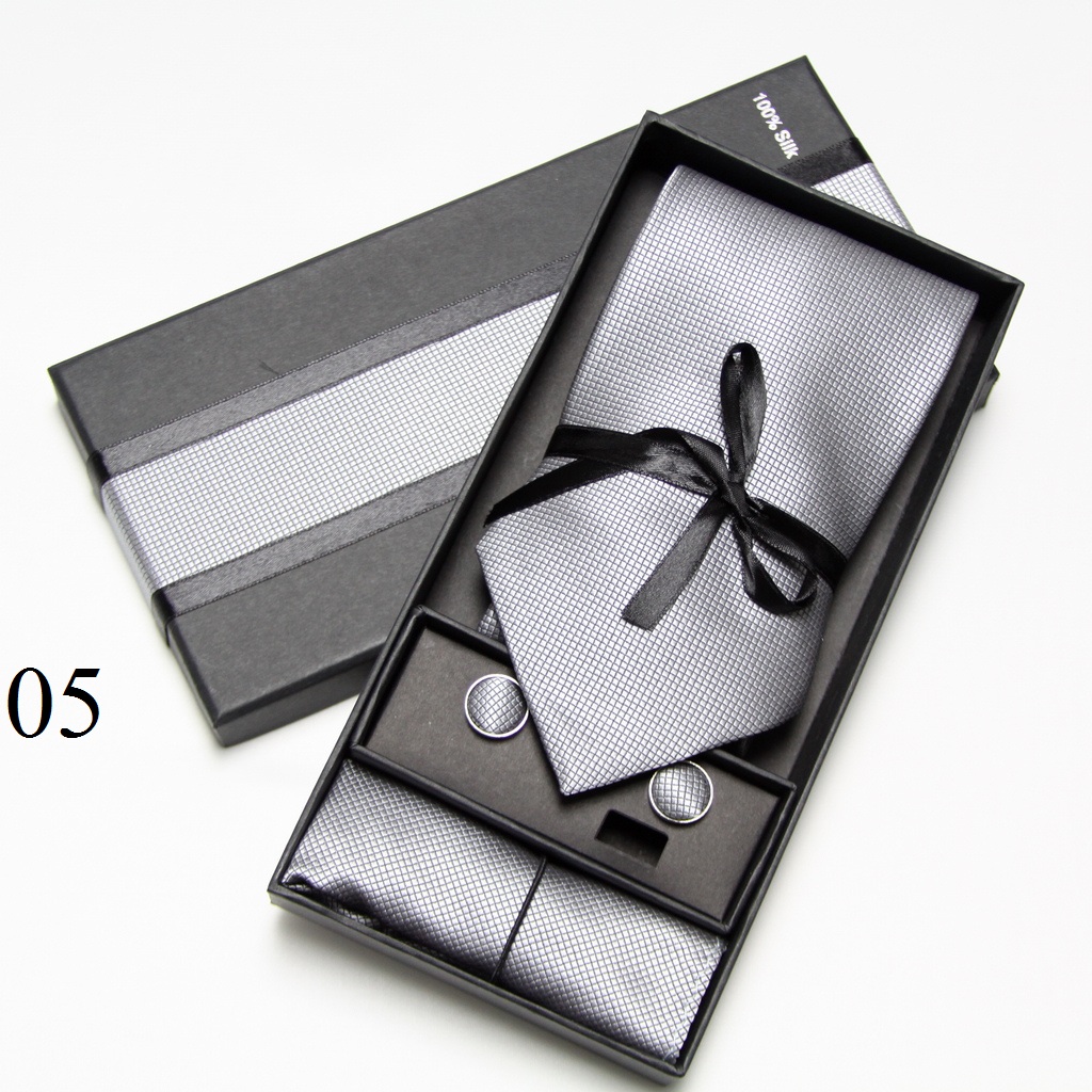 Set de Corbata Sólida, Gemelos - Men Accessories Combo Set reseña y precio
