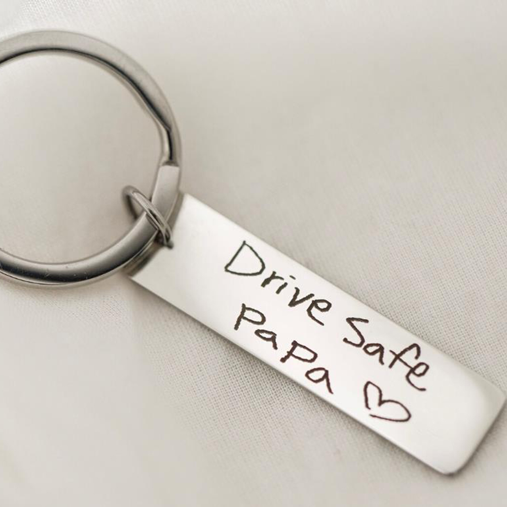 Llavero escrito a mano real, l - Men Accessories Ideas reseña y precio
