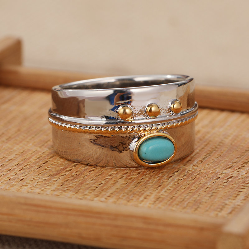 Anillo Ancho de Turquesa Sinté - Men'S Vacation Accessories reseña y precio