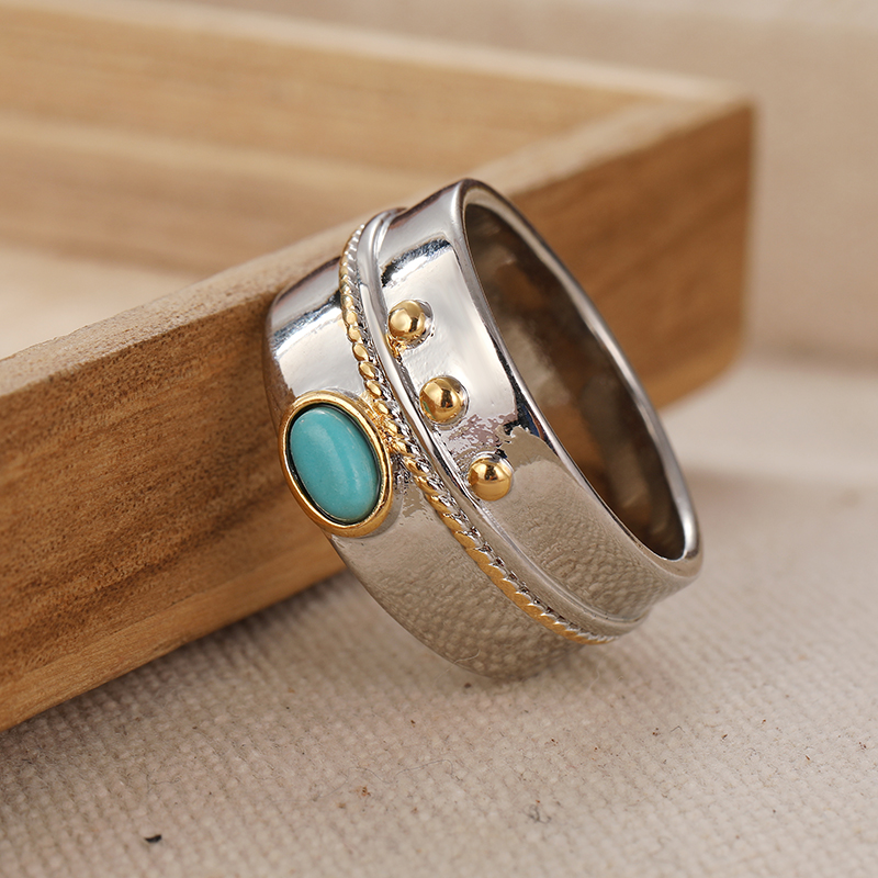 Anillo Ancho de Turquesa Sinté - Men'S Vacation Accessories reseña y precio