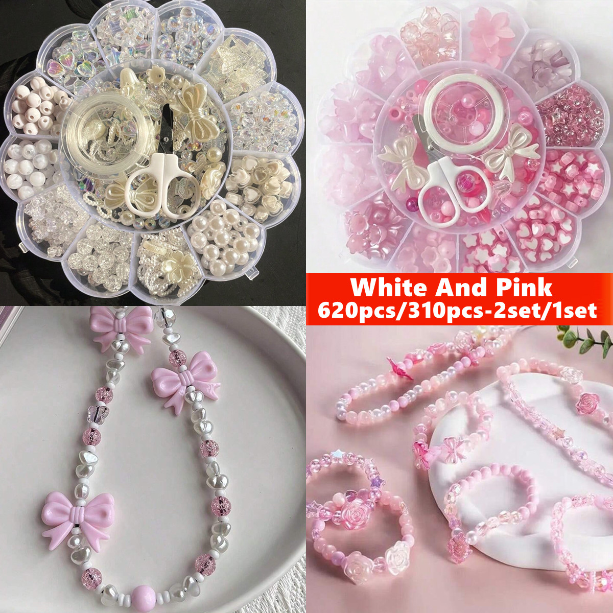 2 Sets/1 Set de Cuentas Suelta - Bead Bracelet Men reseña y precio