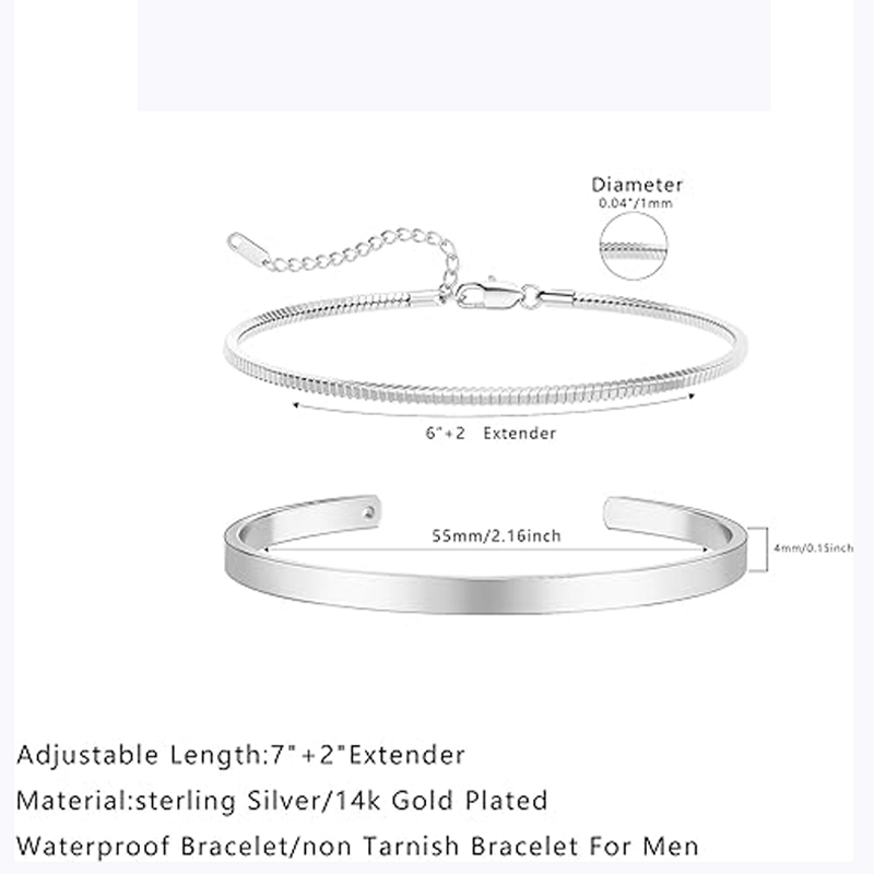 Pulseras apilables para hombre - Cufflink Box Set reseña y precio