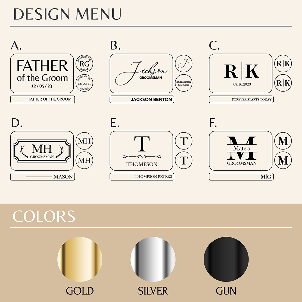 Gemelos de metal personalizado - Cufflink Box Set reseña y precio